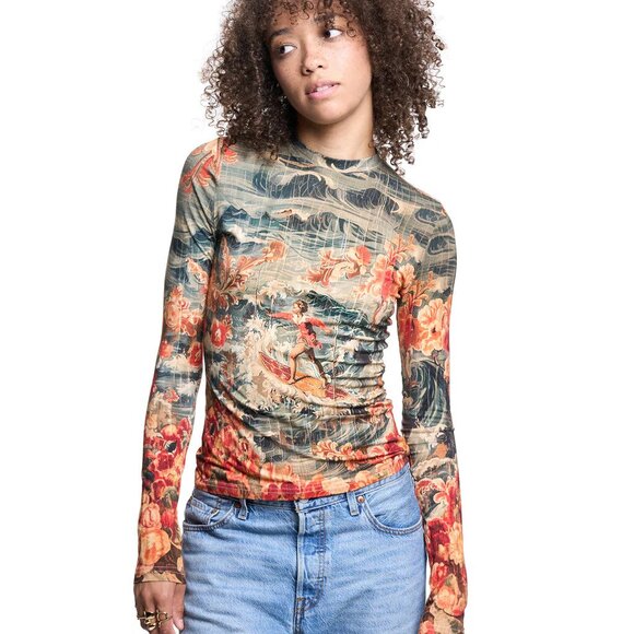 THE KIT's By Daniel Vosovic Sophie Tee | Red Surfer Women's Shirt Size X Large - Picture 1 of 13